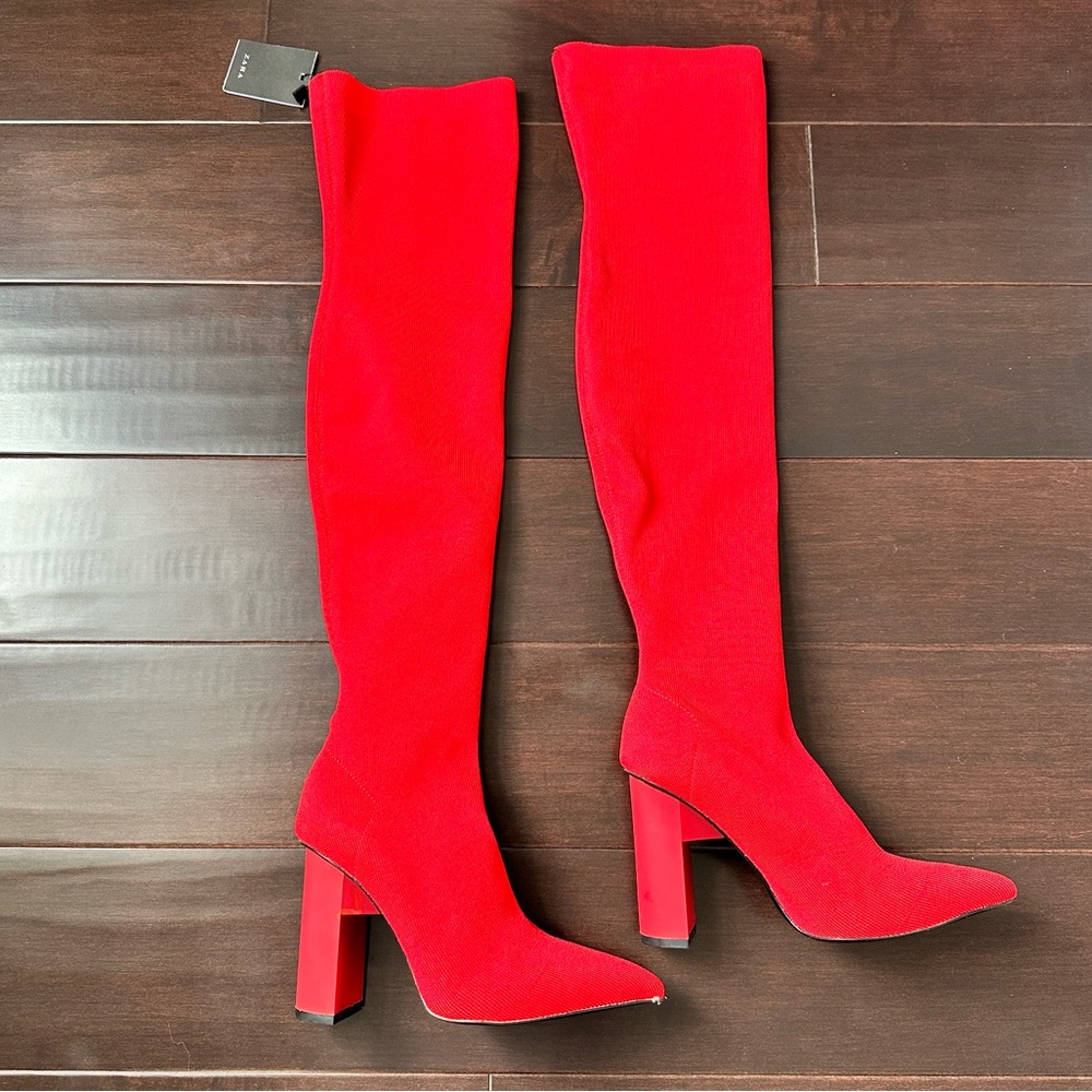 ZARA over the knee boots